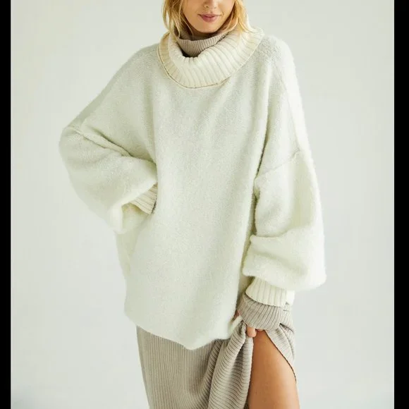NWT Free People Milo Pullover / Evening Cream - Picture 3 of 4